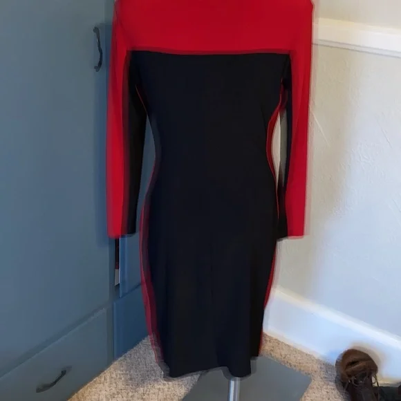 Chaps Coloblock Sheath Dress, 12 - Picture 6 of 8